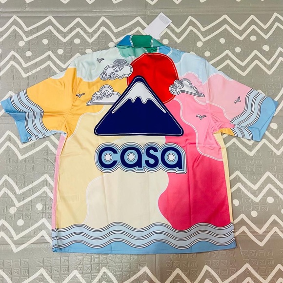 Casablanca graphic floral silk shirt made in Italy - Picture 5 of 8